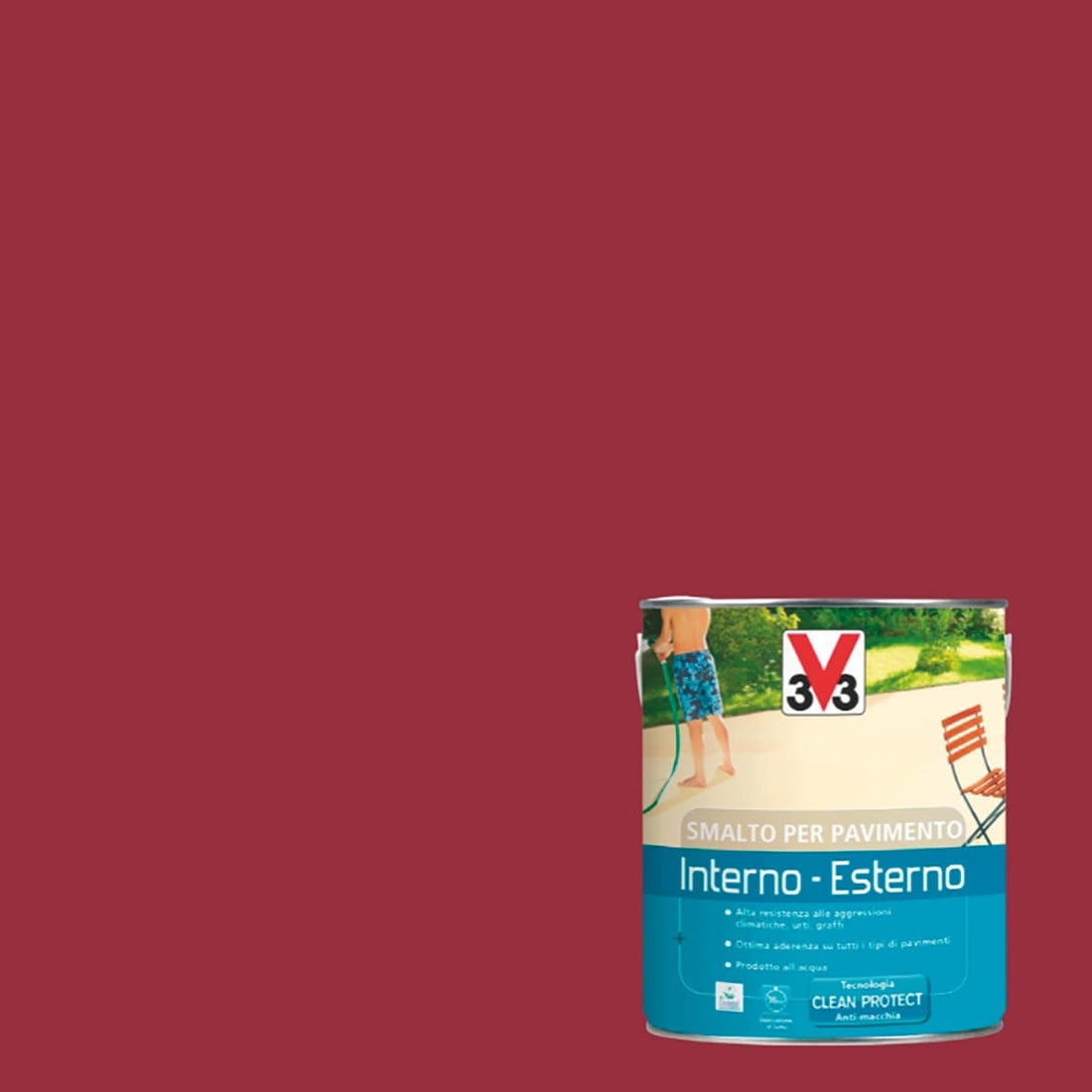 Interior/Exterior Water Based Floor Paint Red 2.5L - best price from Maltashopper.com BR470004492
