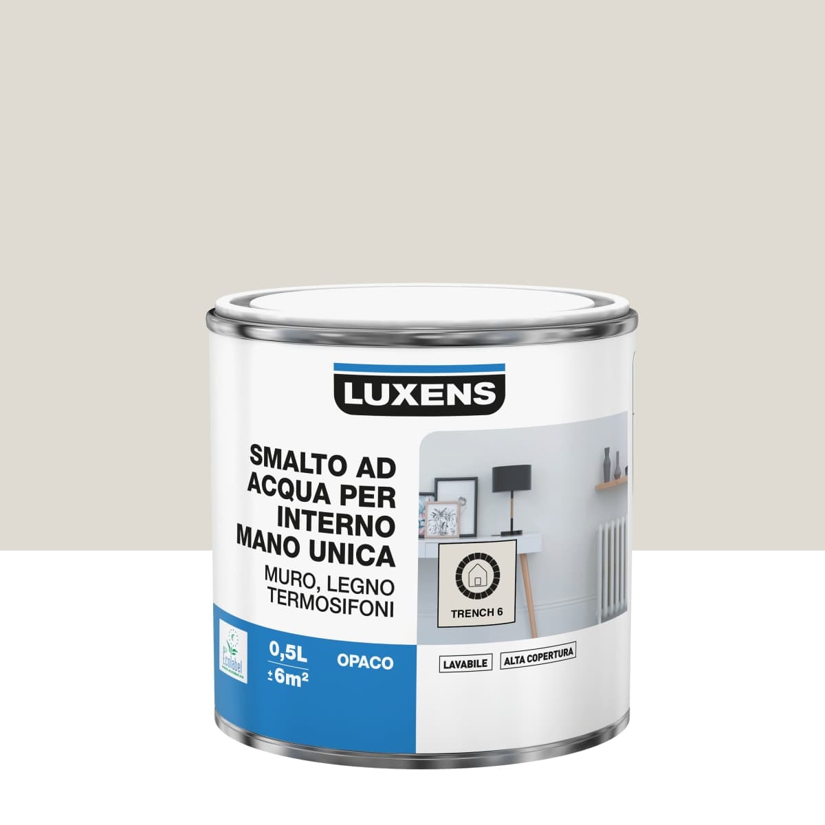 LUXENS TRENCH 6 MATT INTERIOR ENAMEL 500 ML - best price from Maltashopper.com BR470002461