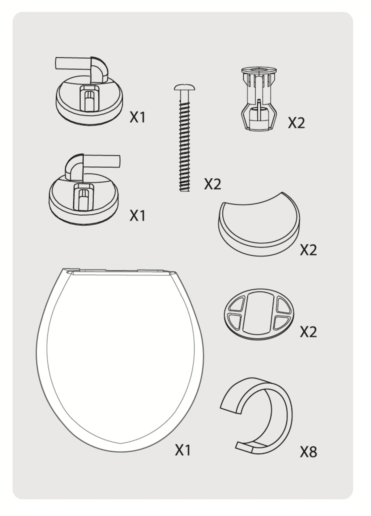 Bricocenter EASY OVAL WC SEAT WHITE - TOP FIX