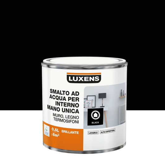 LUXENS BRILLIANT BLACK INTERIOR WATER ENAMEL 500ML - best price from Maltashopper.com BR470002524