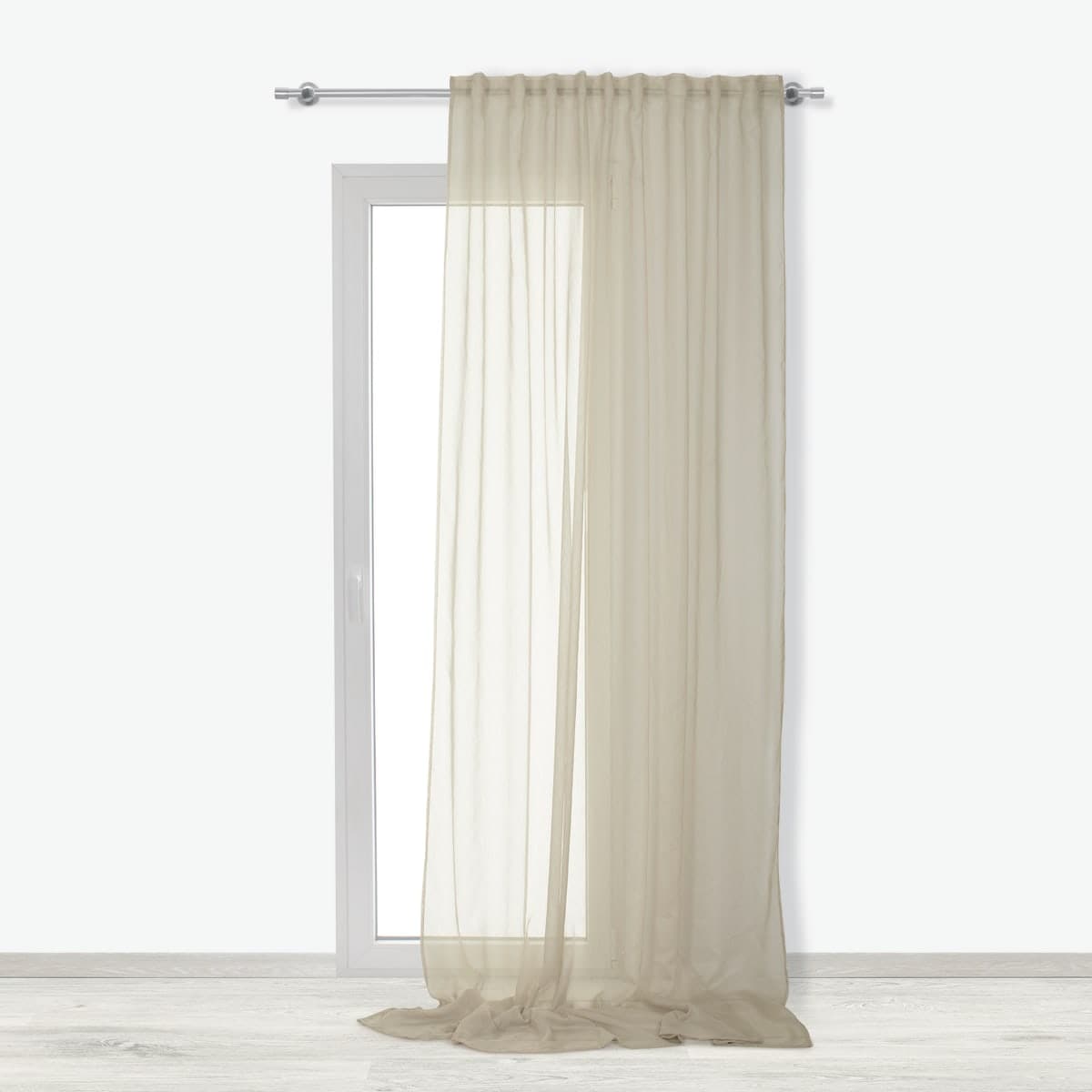 BEIGE SOFTY FILTER CURTAIN 200X280 CM WITH CONCEALED LOOP AND WEBBING - best price from Maltashopper.com BR480009477