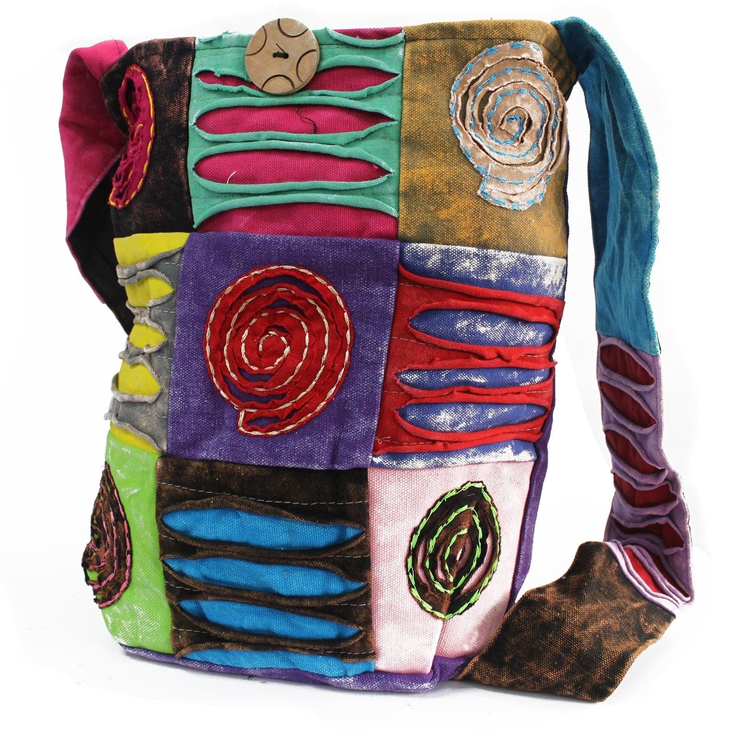 Ethnic Sling Bag - Purple / Spiral - best price from Maltashopper.com ETB-01