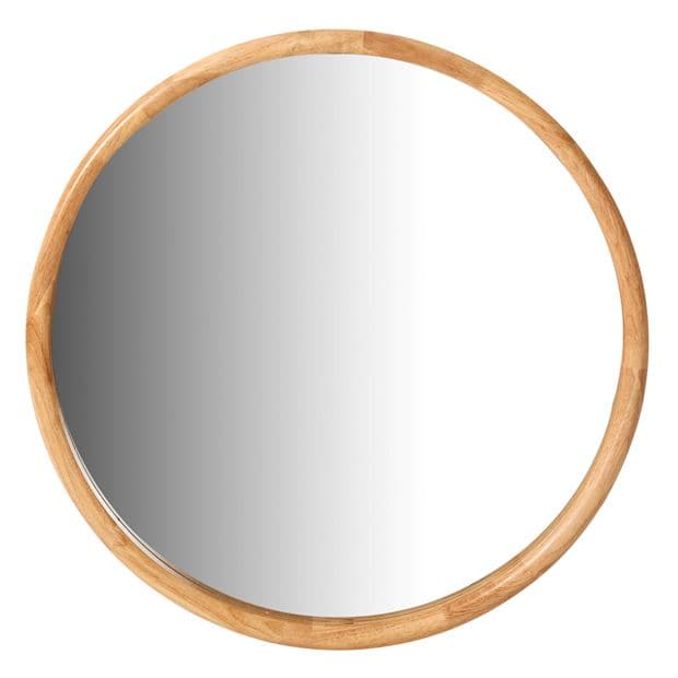 RUBBERWOOD Natural mirrorØ 80 cm - best price from Maltashopper.com CS669053