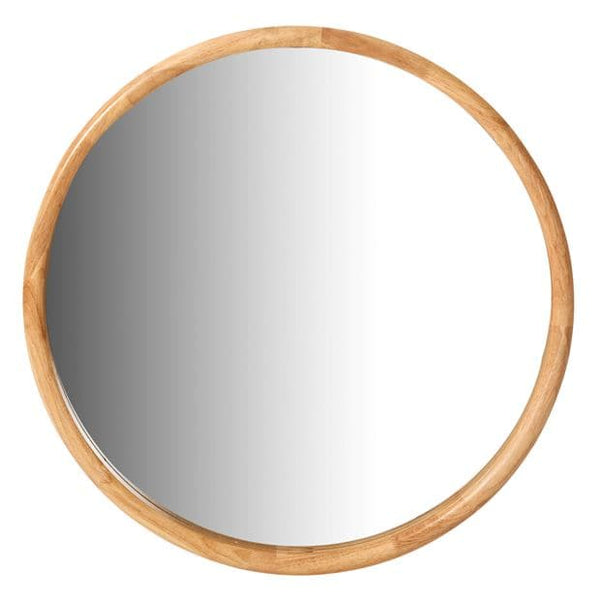 RUBBERWOOD Natural mirrorØ 80 cm