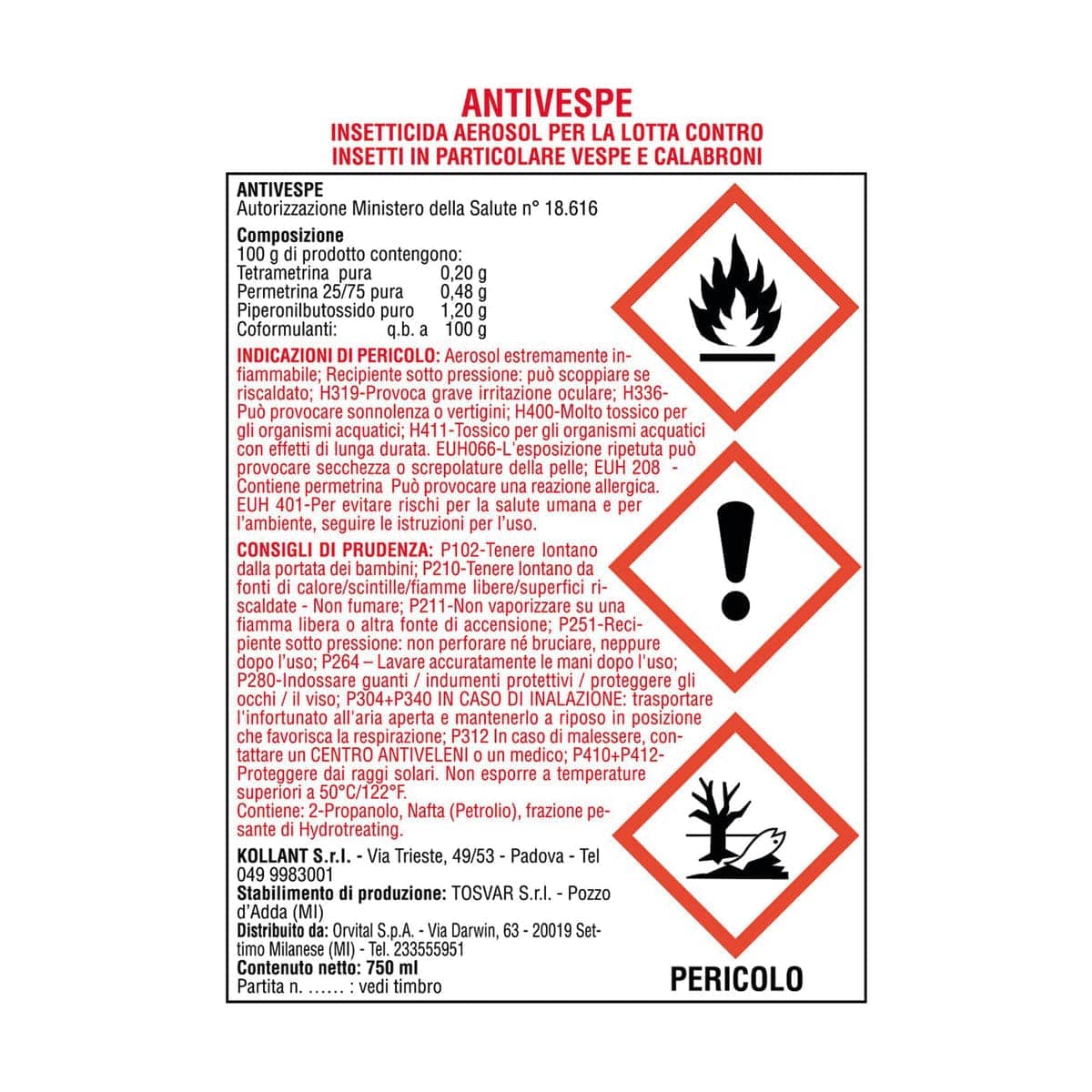 Bricocenter ANTIVESPE FOAMING AGENT SP 750ML