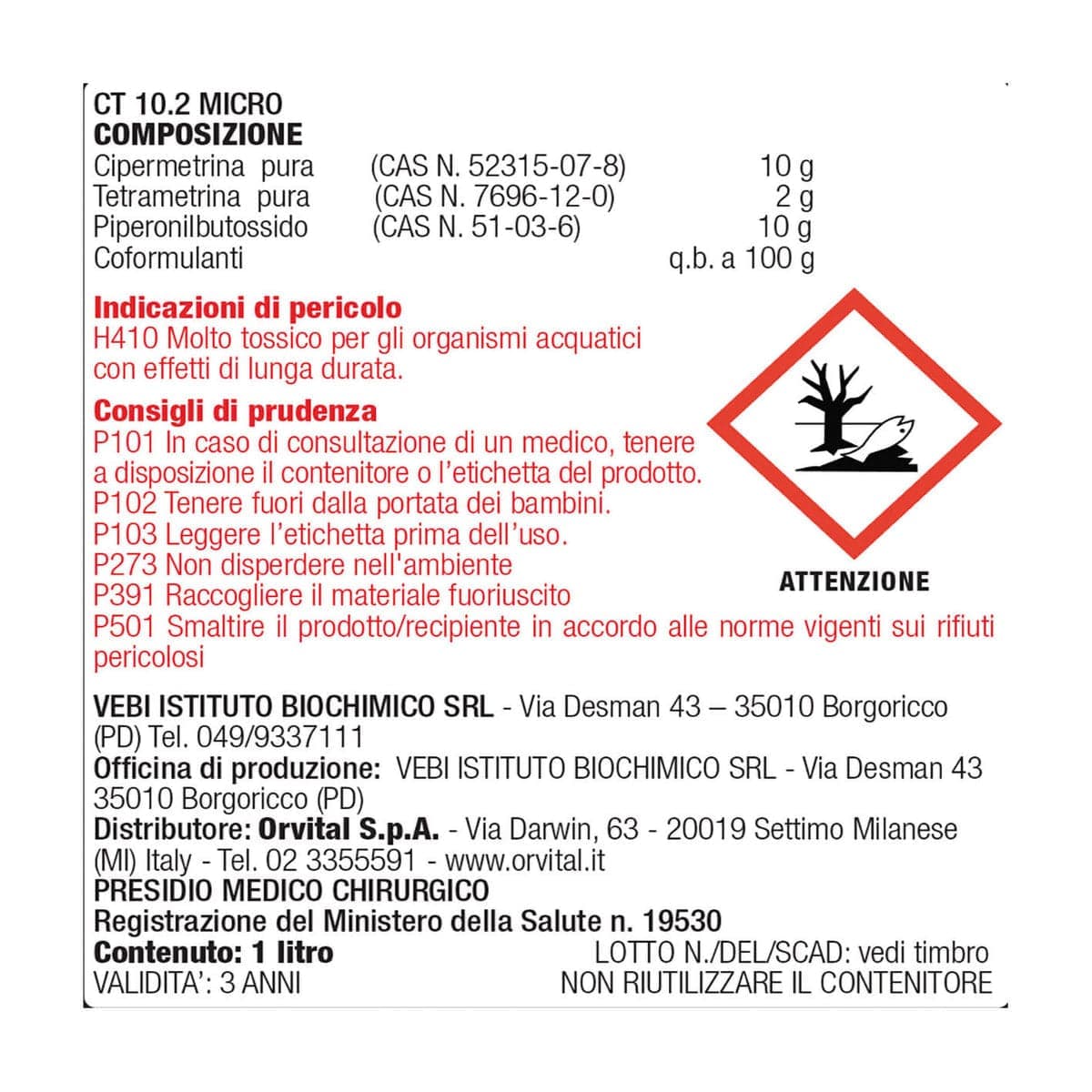 Bricocenter MICROENCAPSULATED CONCENTRATED LIQUID INSECTICIDE 1000 ML