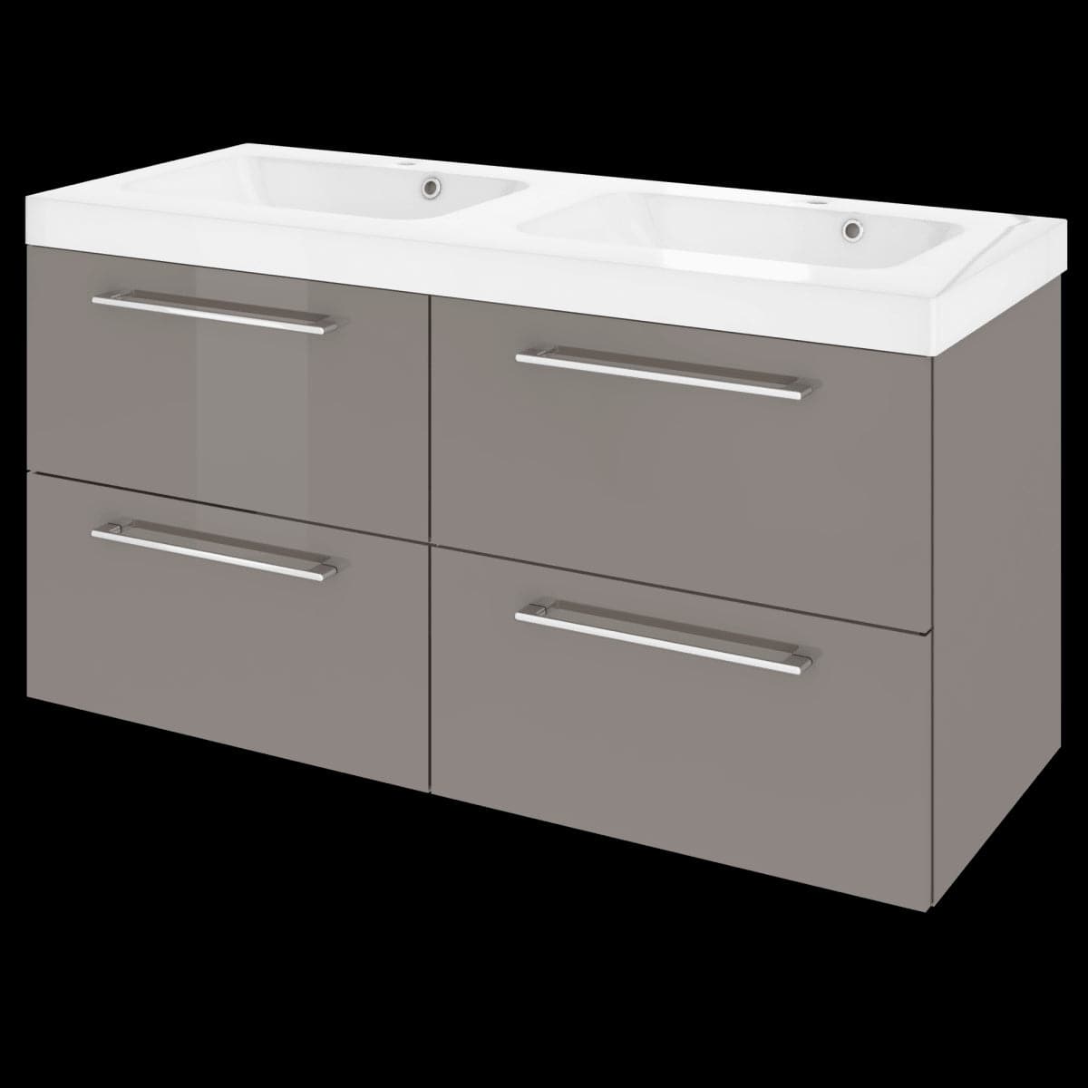 2 VASC REMIX CERAMIC WASHBASIN 121X48.5X14 - best price from Maltashopper.com BR430002092