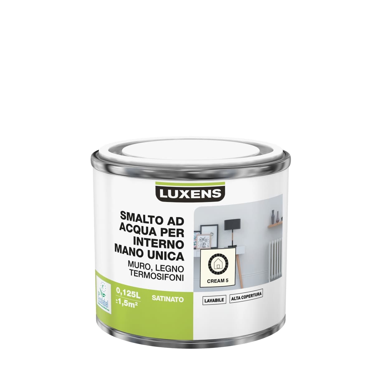 LUXENS CREAM 5 SATIN INTERIOR ENAMEL 125 ML - best price from Maltashopper.com BR470002480