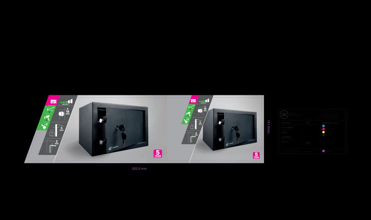 STANDERS mobile key safe with fixing W31 x D20 x H20 cm