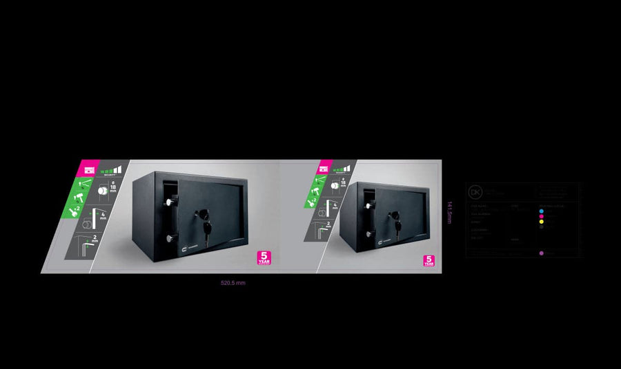 STANDERS mobile key safe with fixing W31 x D20 x H20 cm