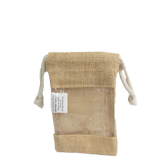 Small - Jute Window Bag 16x10cm - best price from Maltashopper.com JGP-03