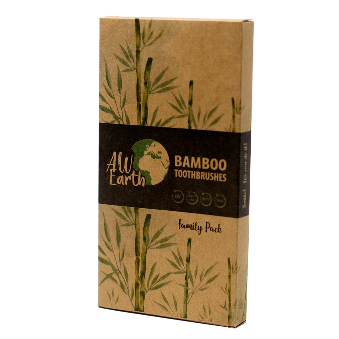 Family Pack Bamboo Toothbrush (2xAdult and 2xChildren) - best price from Maltashopper.com BAMTB-01