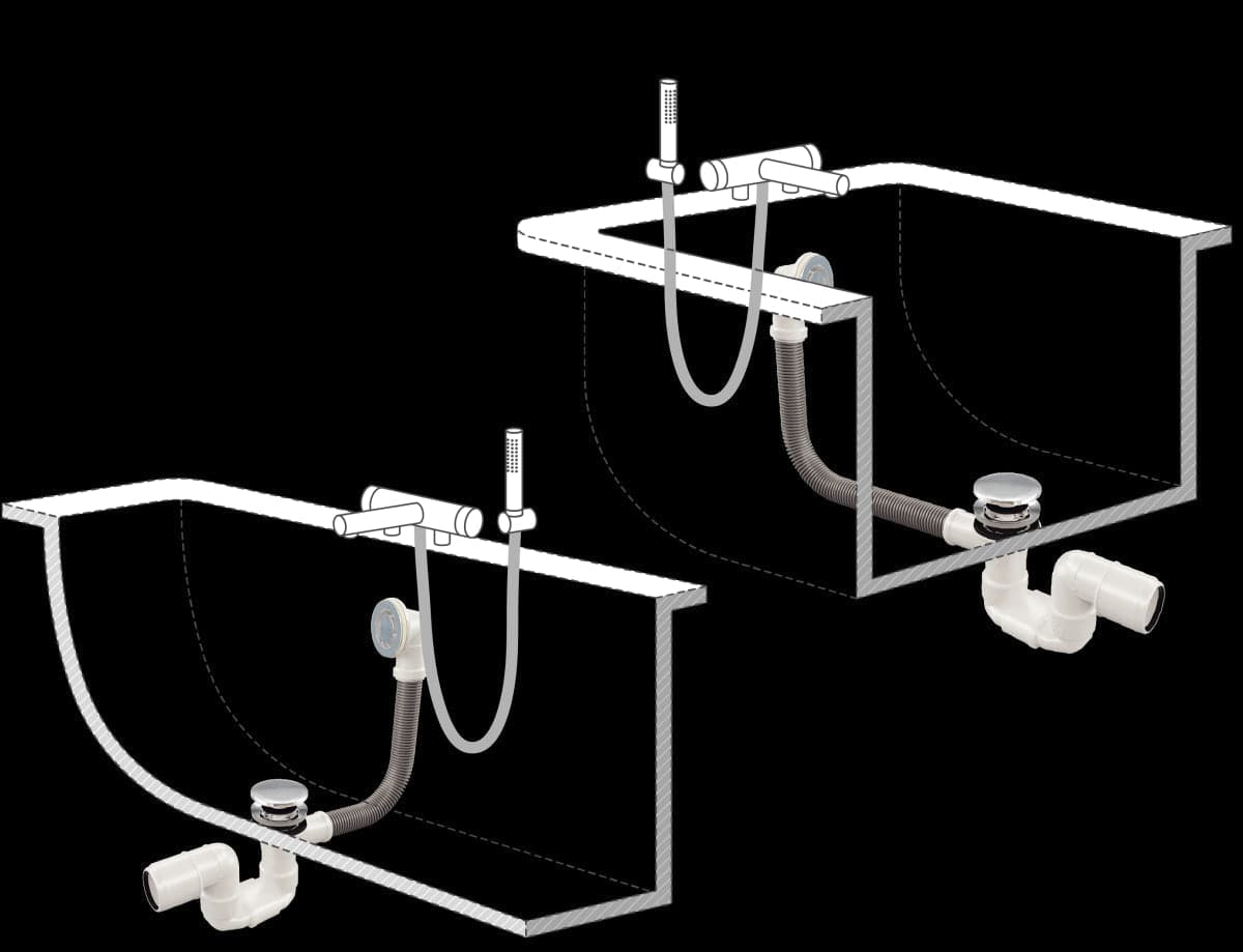Bricocenter BASIN TRAP WITH OVERFLOW CLICK CLACK CAP DIAM. 70 MM