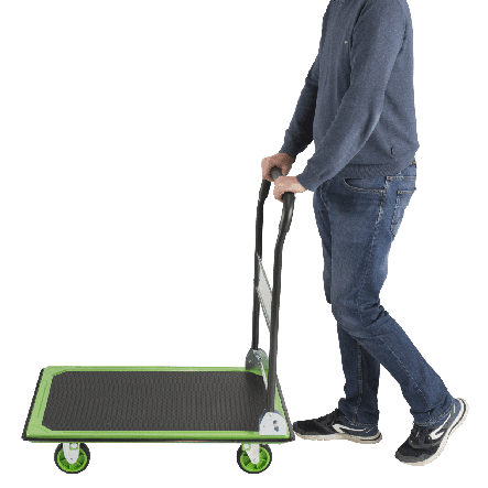 Bricocenter TROLLEY WITH STEEL PLATFORM STANDERS CAPACITY 300 KG FOLDABLE