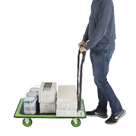 Bricocenter TROLLEY WITH STEEL PLATFORM STANDERS CAPACITY 300 KG FOLDABLE