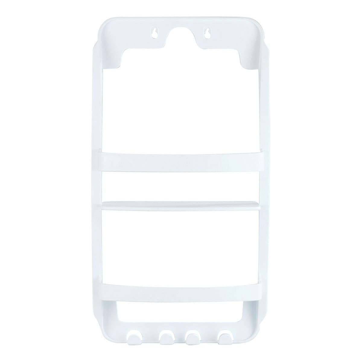 Bricocenter UNIVERSAL SHOWER SHELF 2 PLACES W/HANGER WHITE PLASTIC