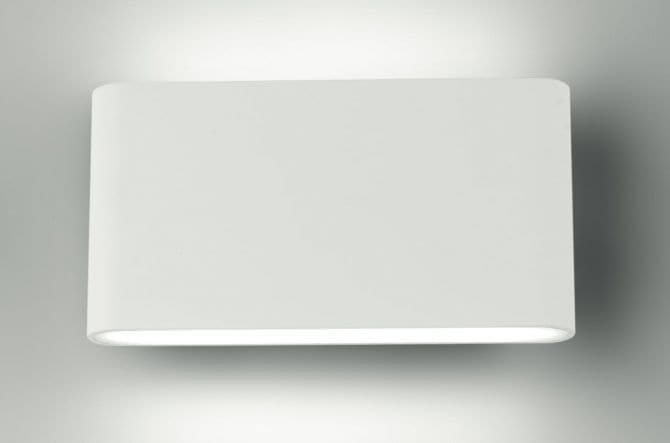 Bricocenter GAMMA ALUMINIUM WALL LIGHT WHITE 17X9X4 CM 2X5W 1080LM NATURAL LIGHT IP54