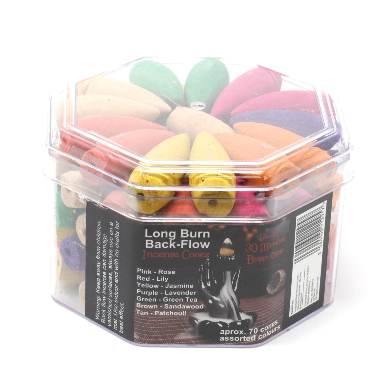 Bliss Long Backflow Incense Cones - Assorted Fragrances - 30 mins Burning time