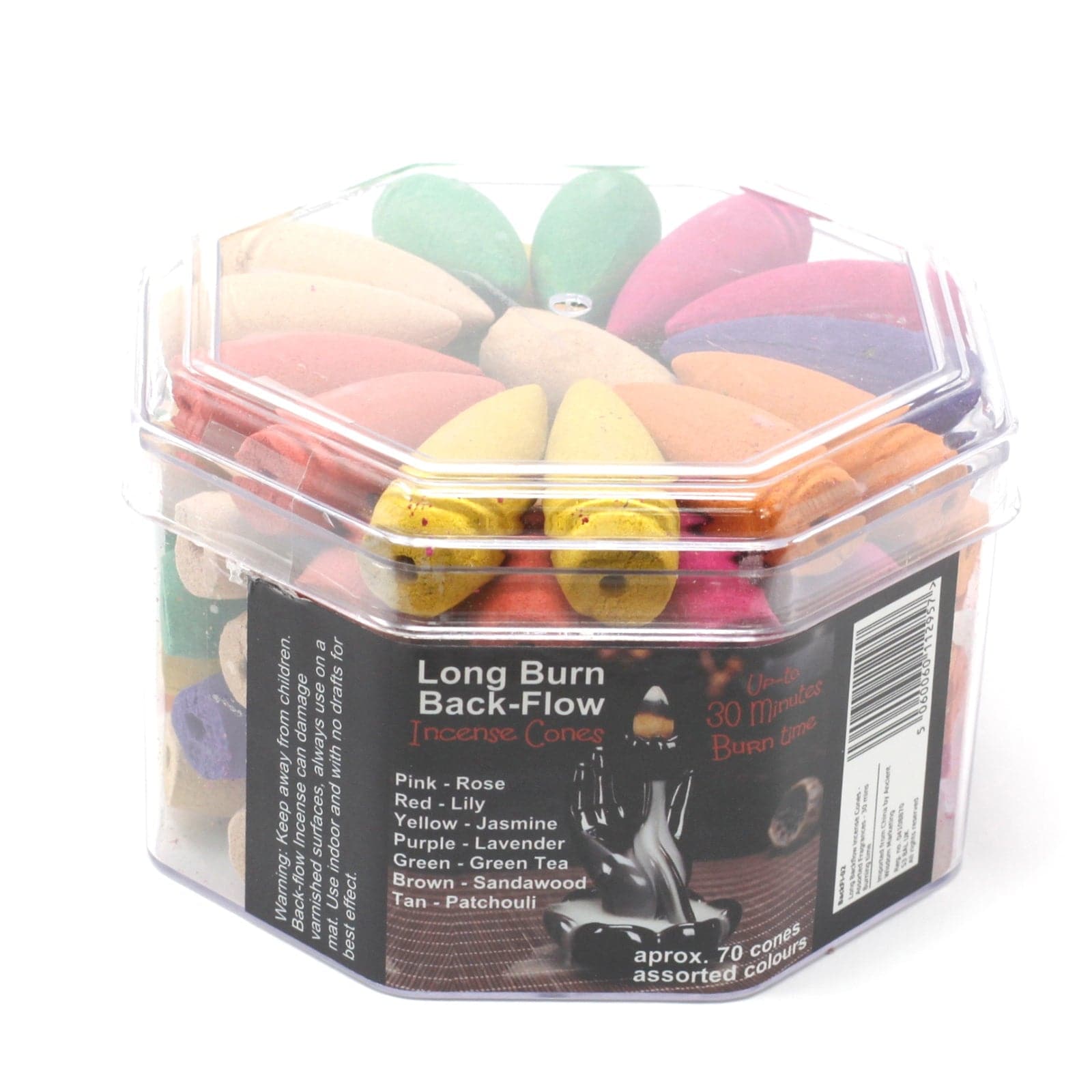 Bliss Long Backflow Incense Cones - Assorted Fragrances - 30 mins Burning time