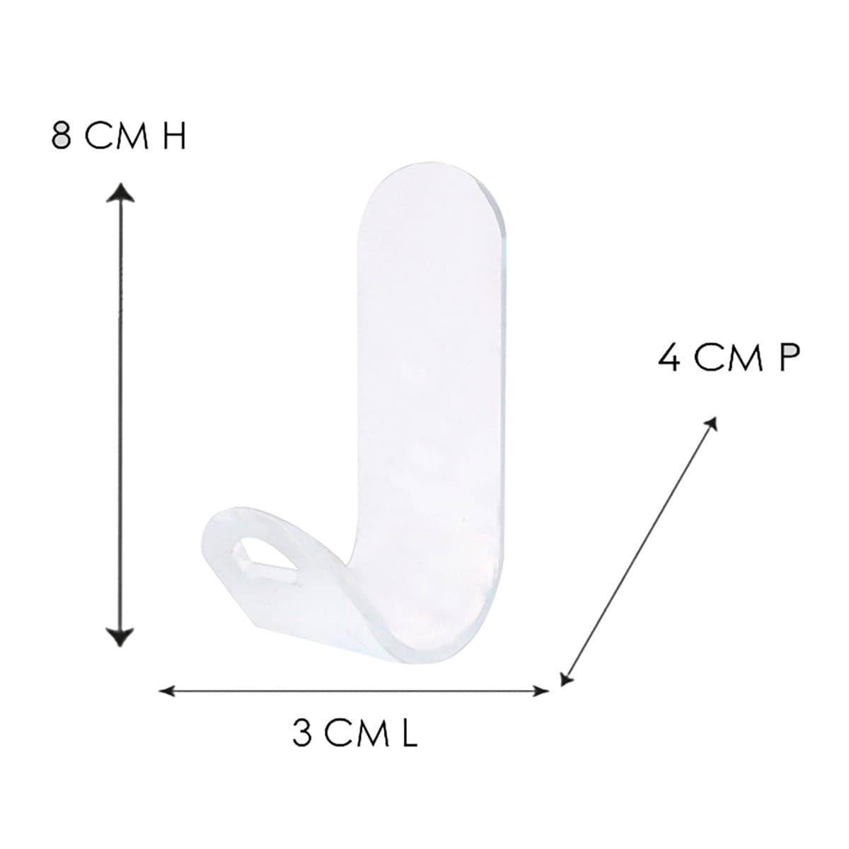 MATT WHITE ALUMINIUM COAT HOOK, L3XH8XP4 CM