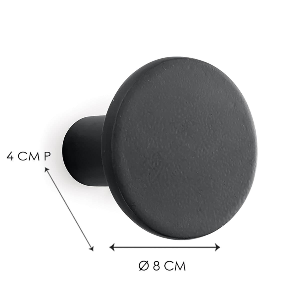 POLYRESIN ROUND HANGER BLACK D8 CM - best price from Maltashopper.com BR410006871