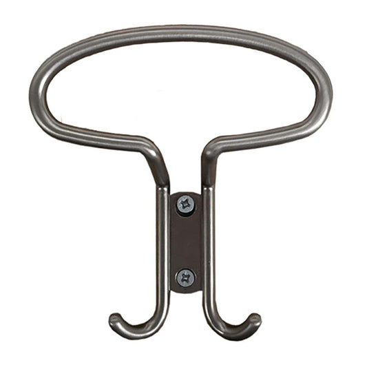 Bricocenter ZAMAK SATIN NICKEL-PLATED COAT HOOK, H12.5X10.5 CM