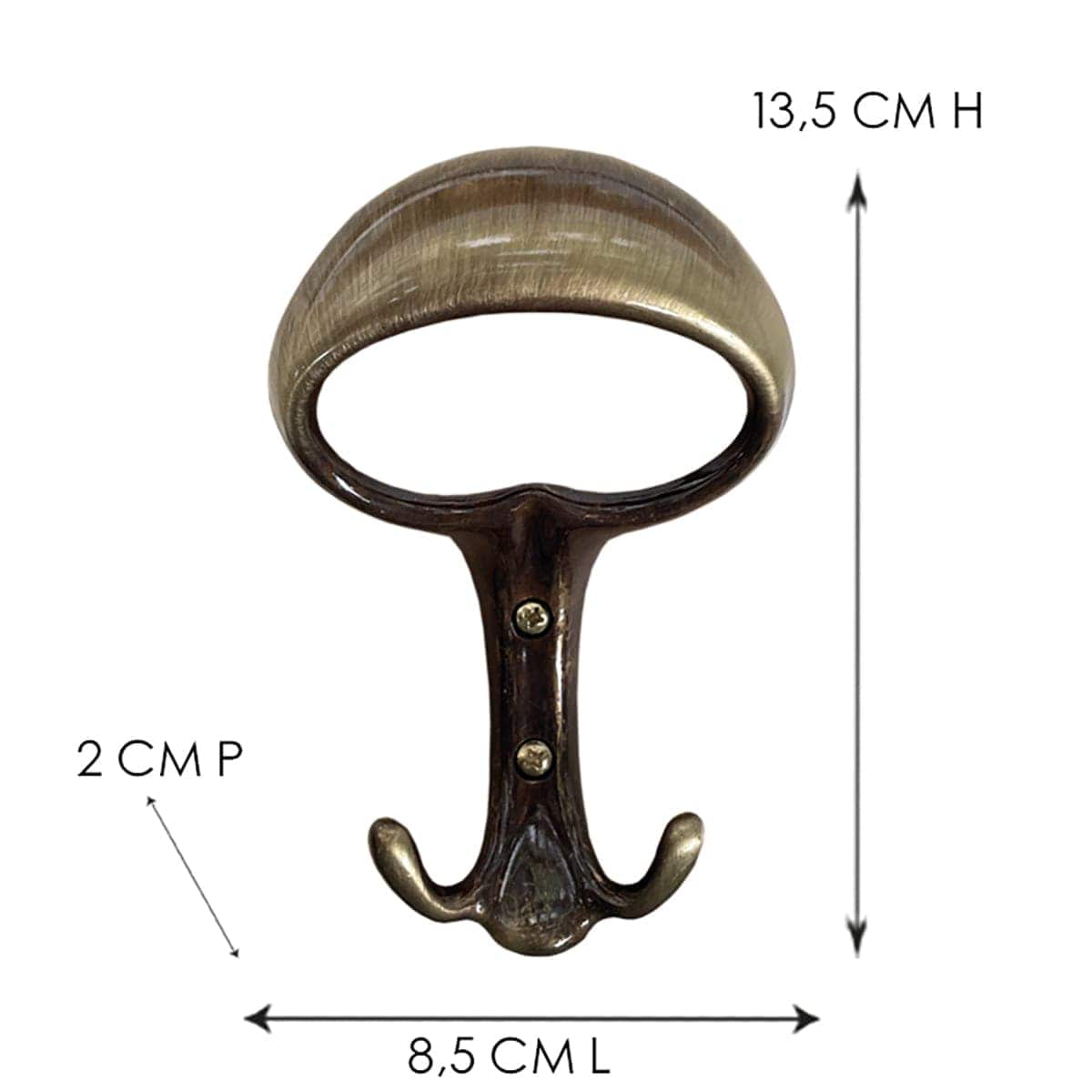 ZAMAK SATIN BRONZE COAT HOOK