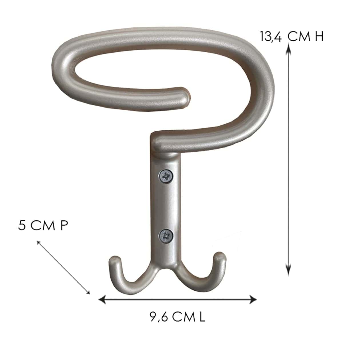 Bricocenter ZAMAK SATIN NICKEL-PLATED COAT HOOK, L9.6XH13.4 CM