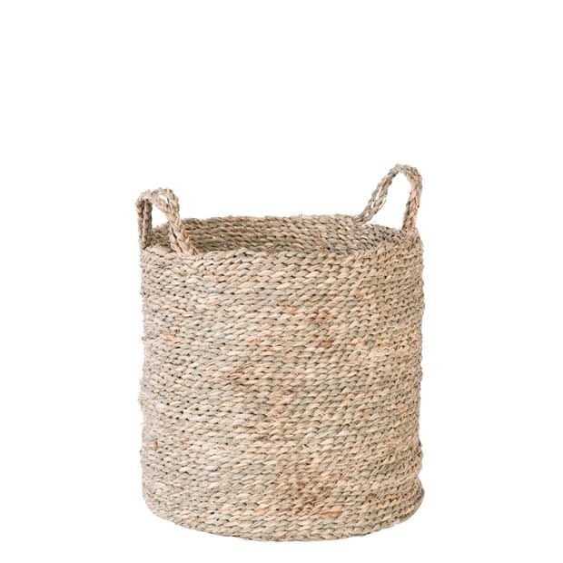 Casa HUSH Natural basket H 34 cm - Ø 35 cm