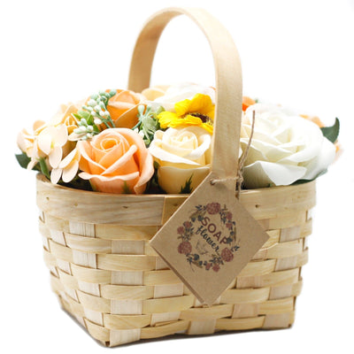 Large Orange Bouquet in Wicker Basket - best price from Maltashopper.com SFB-21