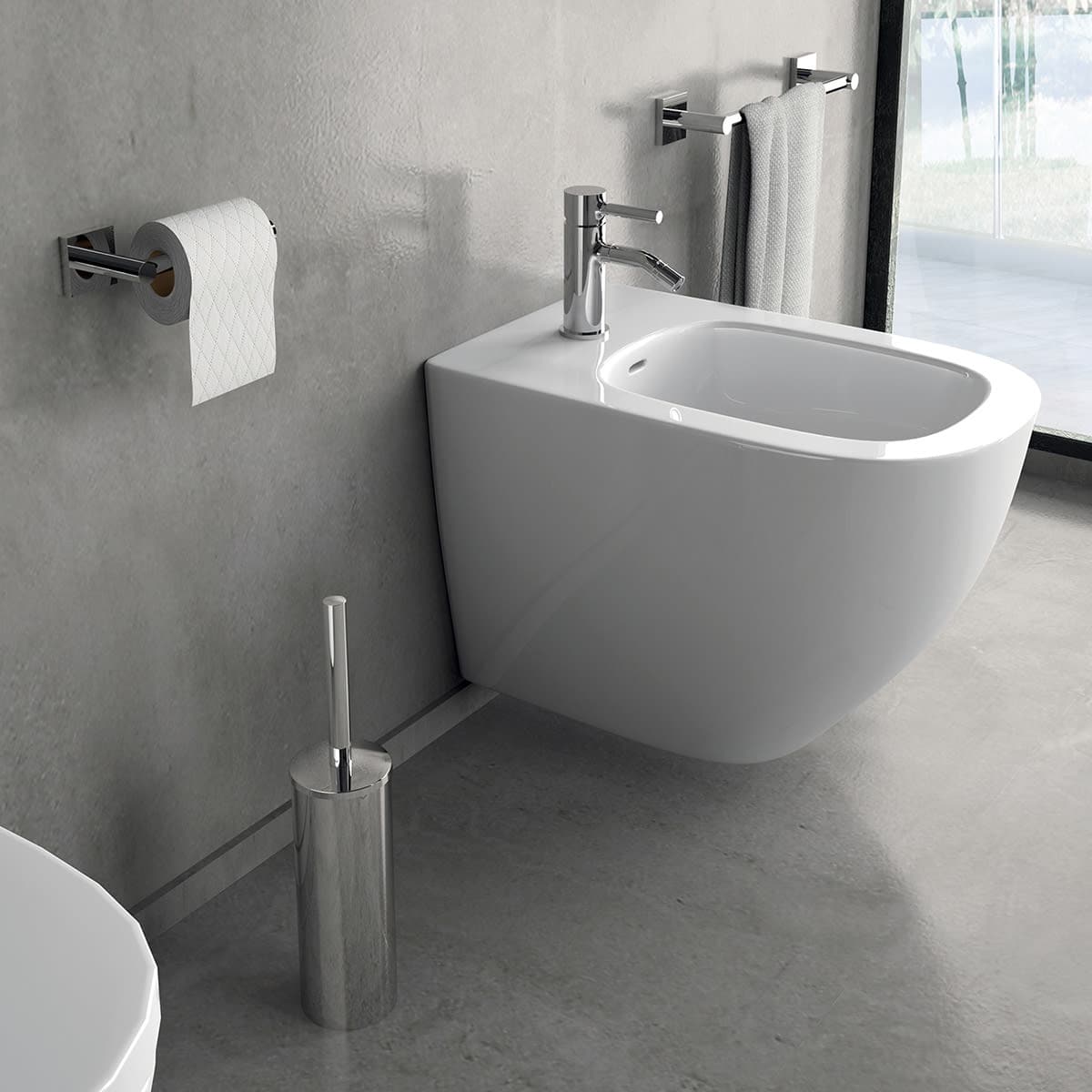 TOILET BRUSH HOLDER SCREWS OR GLUE SIDNEY CHROME - best price from Maltashopper.com BR430005076