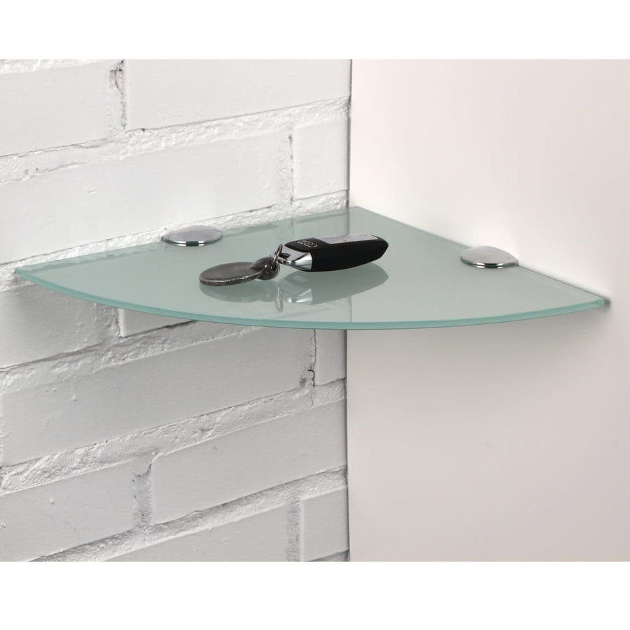 Bricocenter SATIN-FINISHED CORNER SHELF 5 MM 25X25