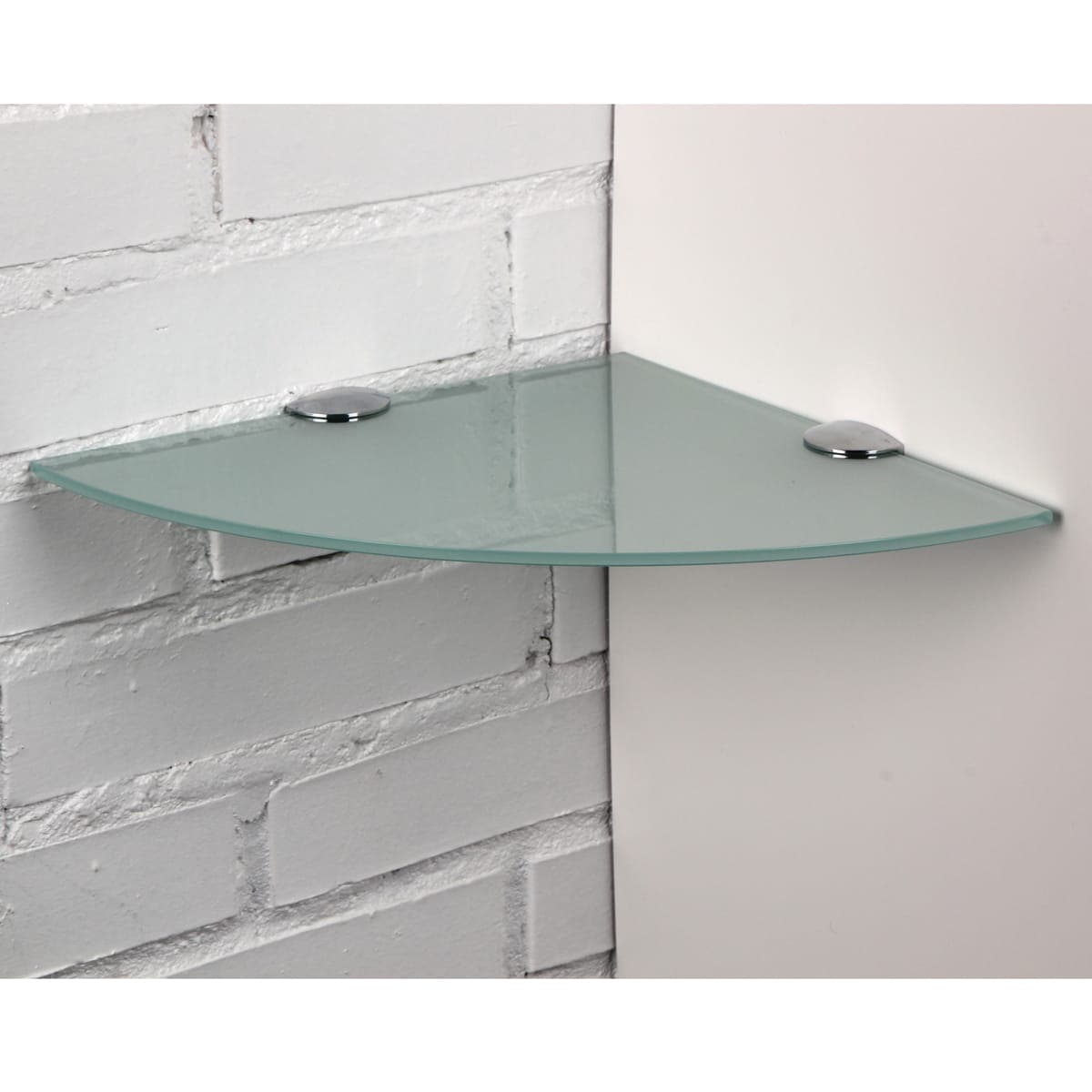 SATIN-FINISHED CORNER SHELF 5 MM 25X25