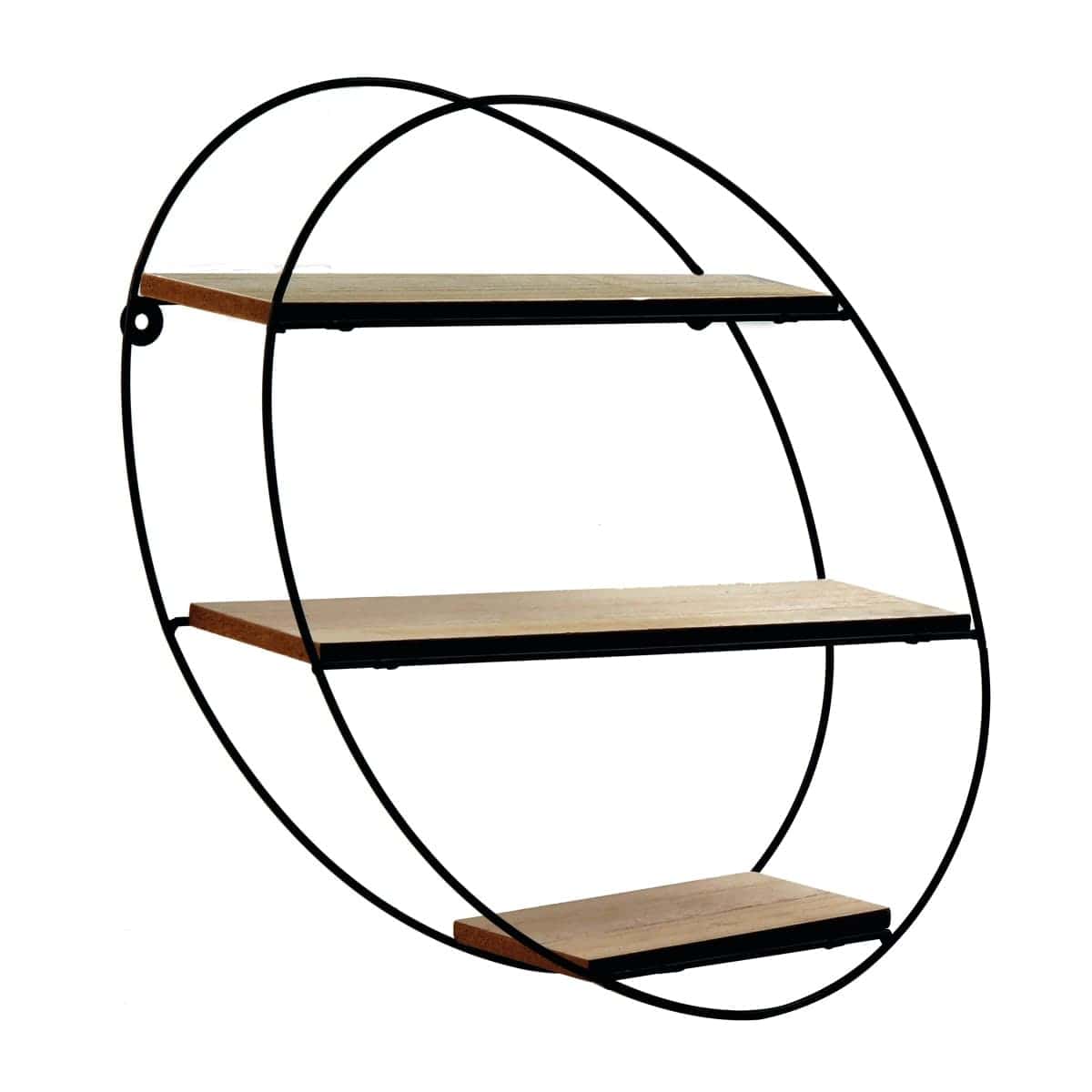 Bricocenter OVAL FOLDING SHELF METAL+MDF 34,5X10X38 BLACK