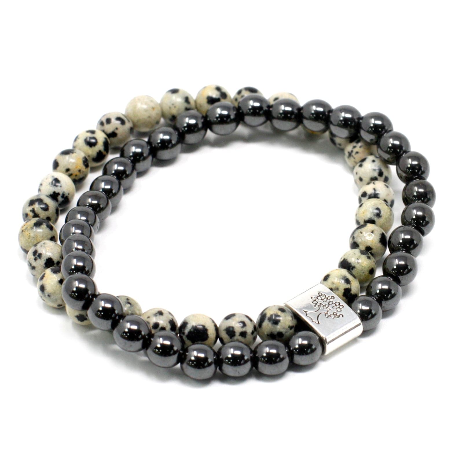 Magnetic Gemstone Bracelet - Dalmation Jasper - best price from Maltashopper.com MGBS-05