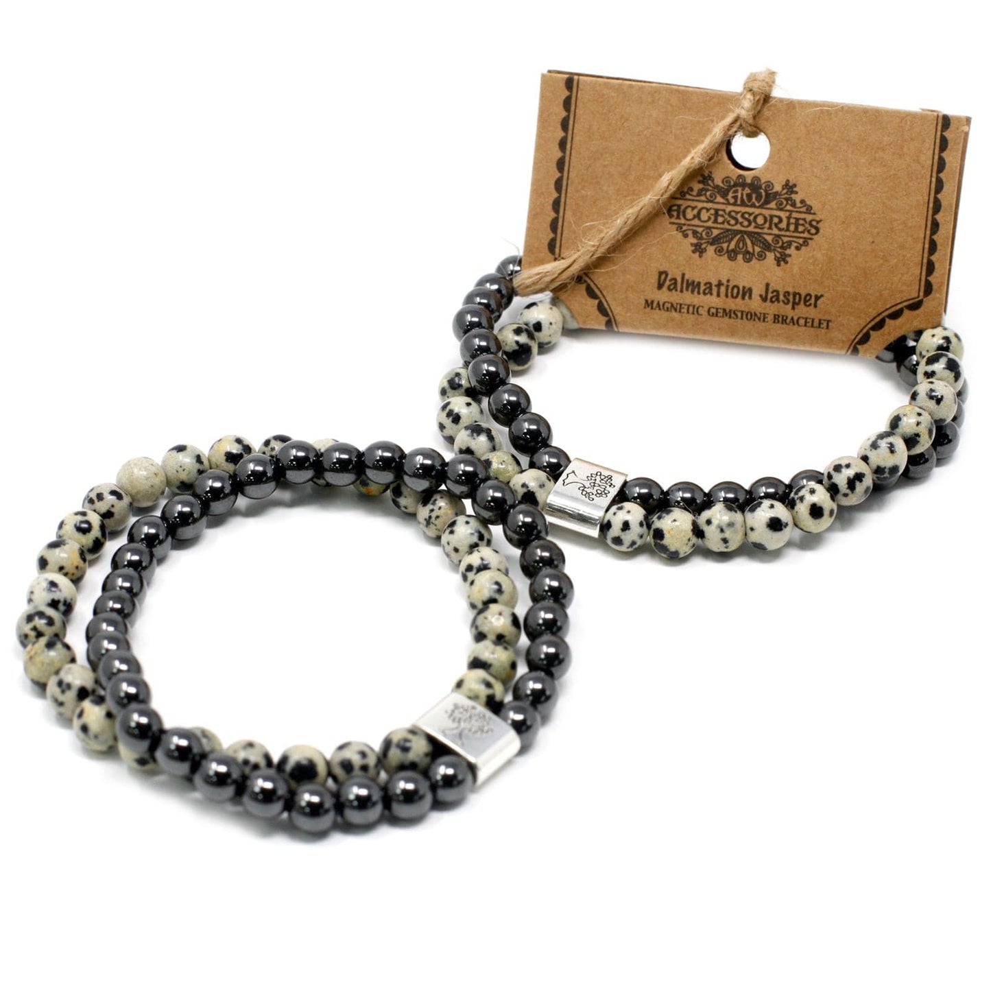 Magnetic Gemstone Bracelet - Dalmation Jasper - best price from Maltashopper.com MGBS-05