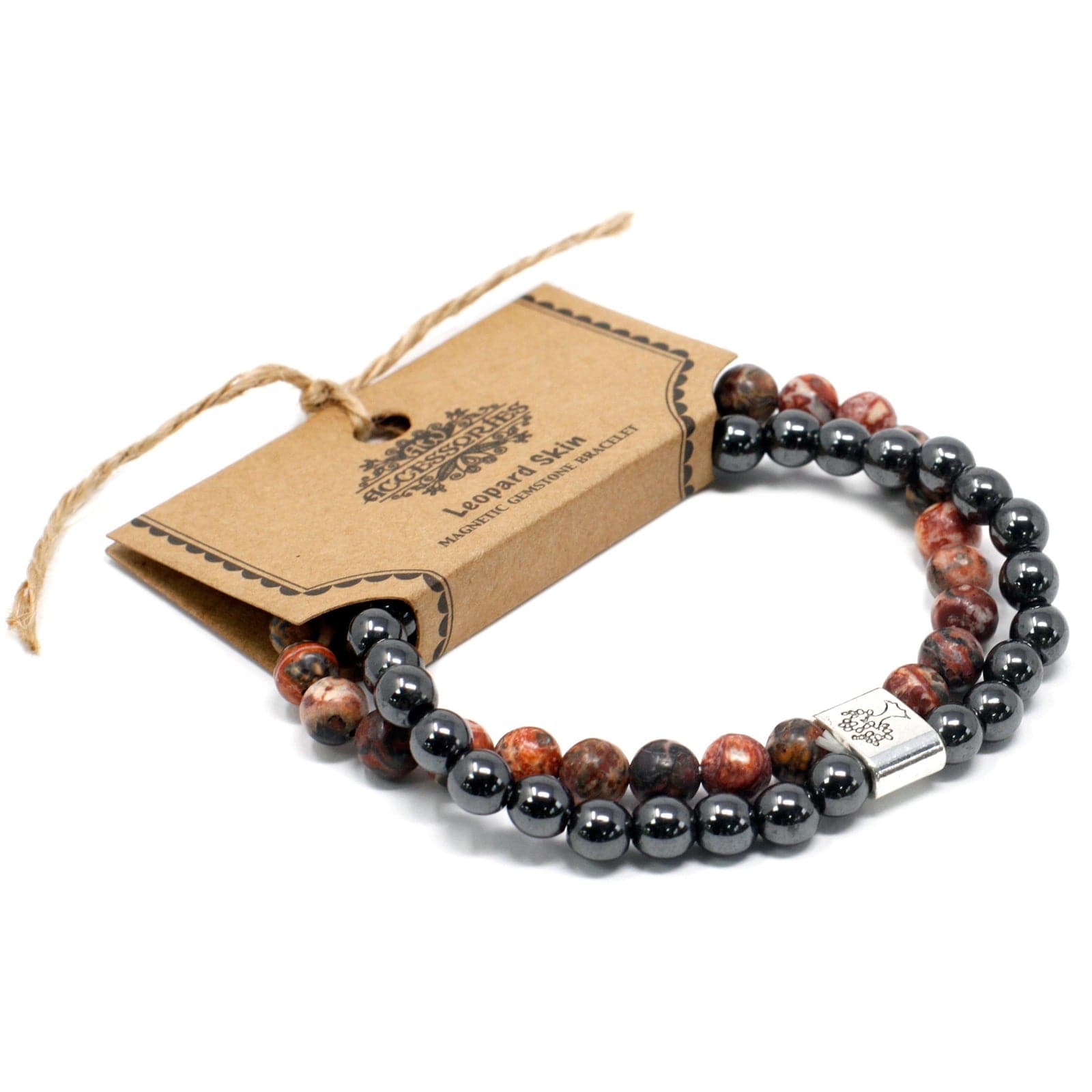 Magnetic Gemstone Bracelet - Leopard Skin - best price from Maltashopper.com MGBS-06