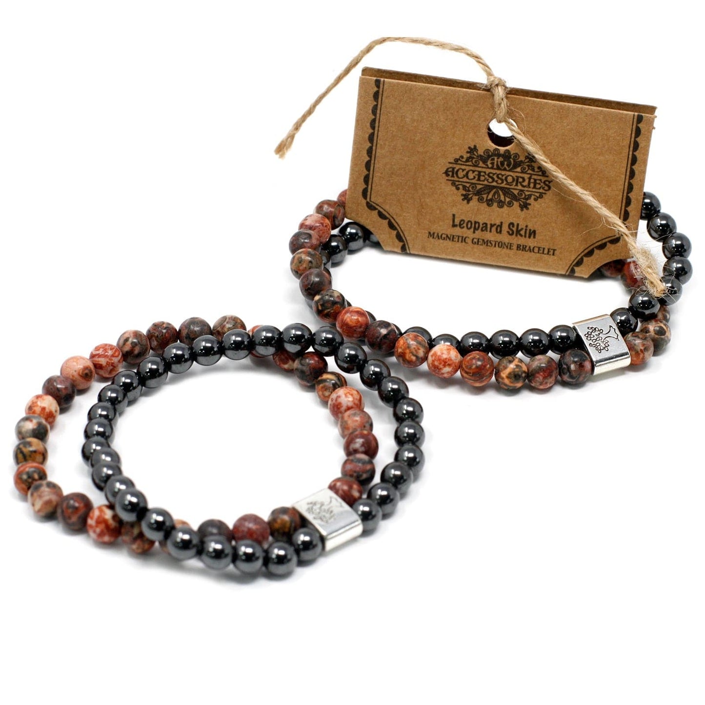 Magnetic Gemstone Bracelet - Leopard Skin - best price from Maltashopper.com MGBS-06