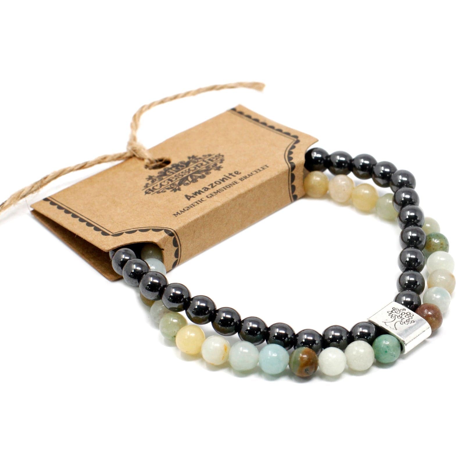 Magnetic Gemstone Bracelet - Amazonite - best price from Maltashopper.com MGBS-07