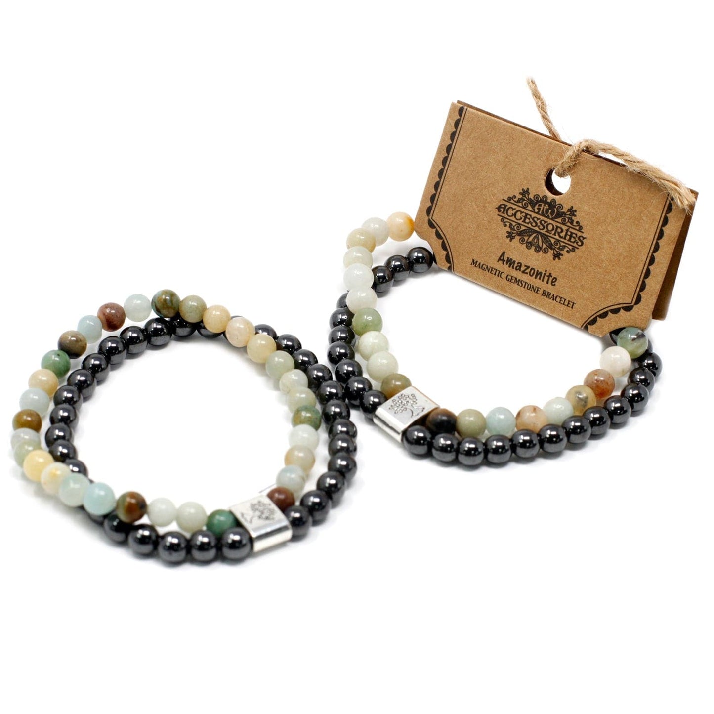 Magnetic Gemstone Bracelet - Amazonite - best price from Maltashopper.com MGBS-07