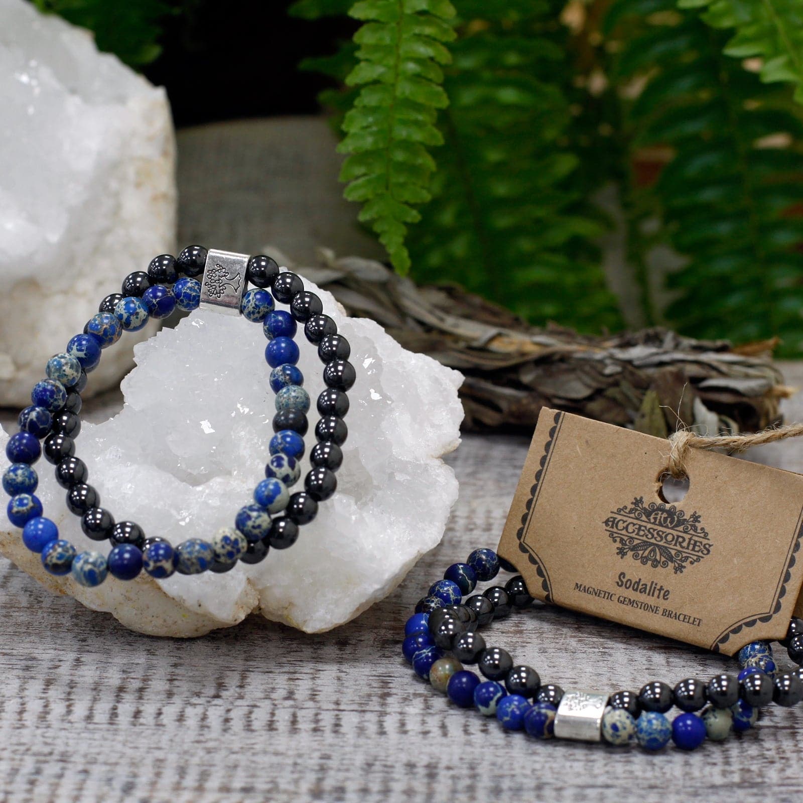 Bliss Magnetic Gemstone Bracelet - Sodalite