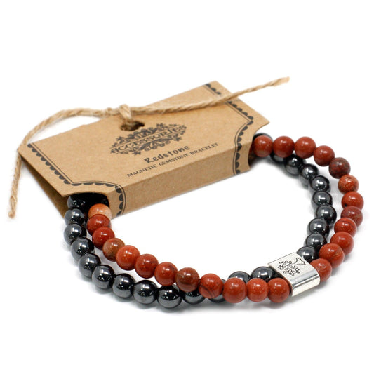Bliss Magnetic Gemstone Bracelet - Redstone