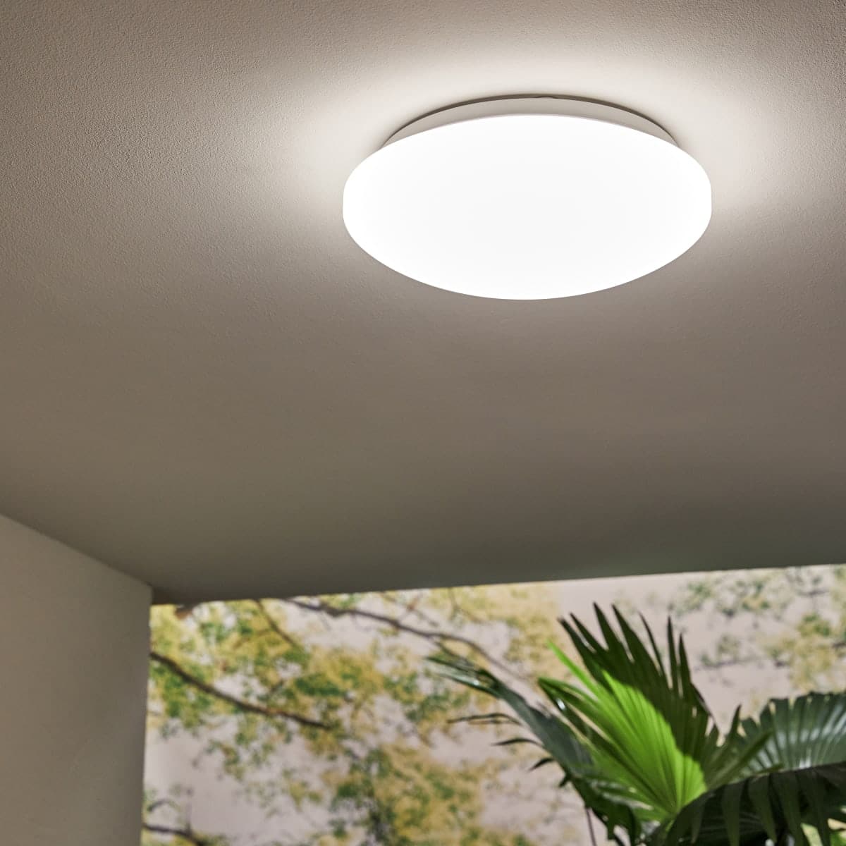 METAL CEILING LAMP WHITE D25 LED 10W NATURAL LIGHT WITH MOTION SENSOR IP44 - best price from Maltashopper.com BR420008126