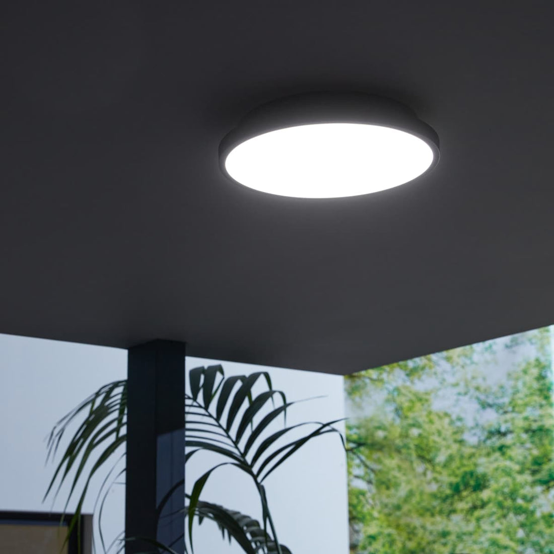 PONO METAL CEILING LAMP BLACK D30 LED 18W NATURAL LIGHT IP44 - best price from Maltashopper.com BR420008130