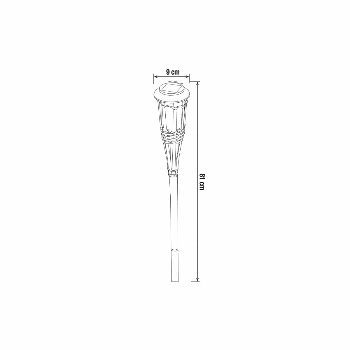 Bricocenter SOLAR BAMBOO STREET LAMP 81CM IP44