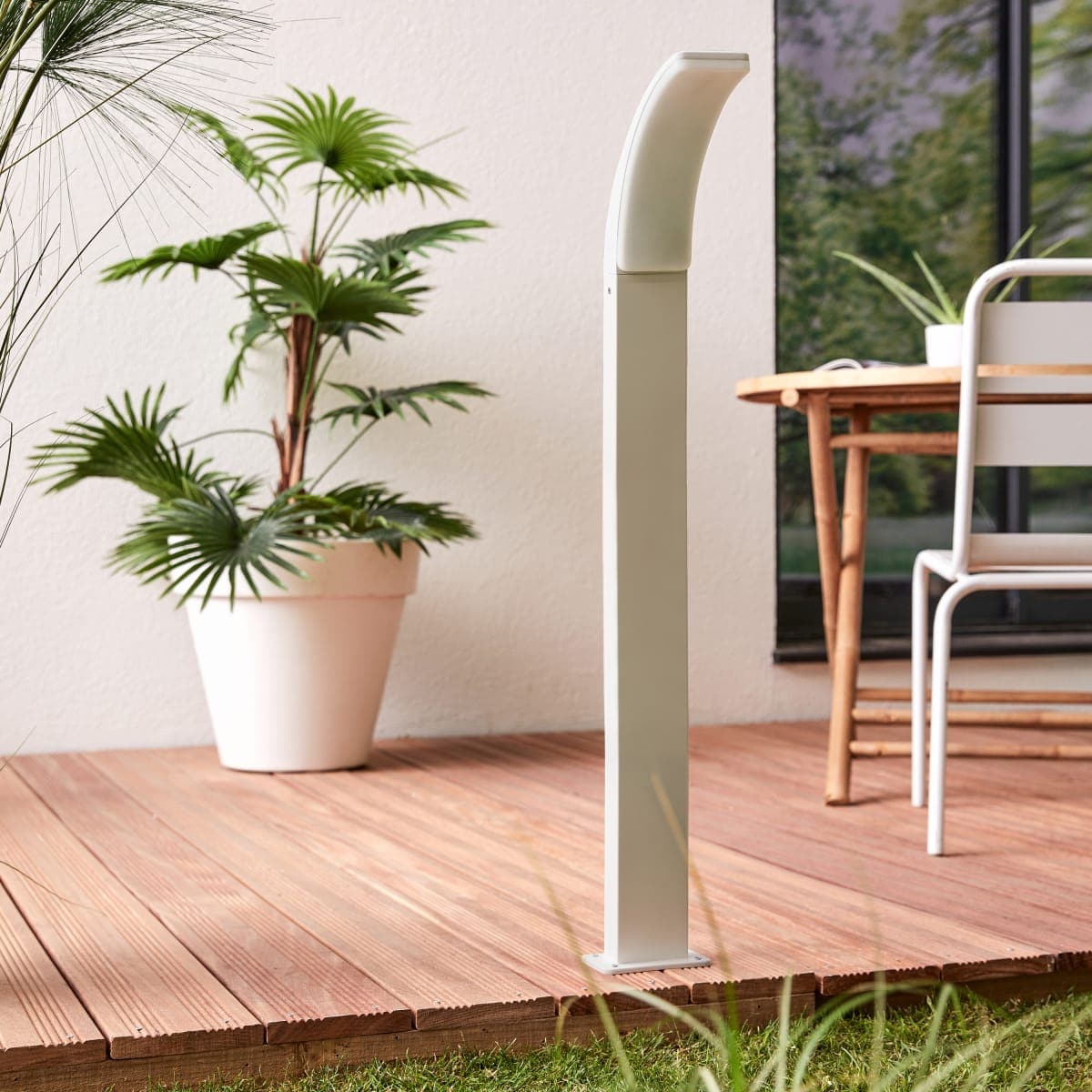 Bricocenter LAKKO ALUMINIUM LAMPPOST WHITE 96CM LED IP44