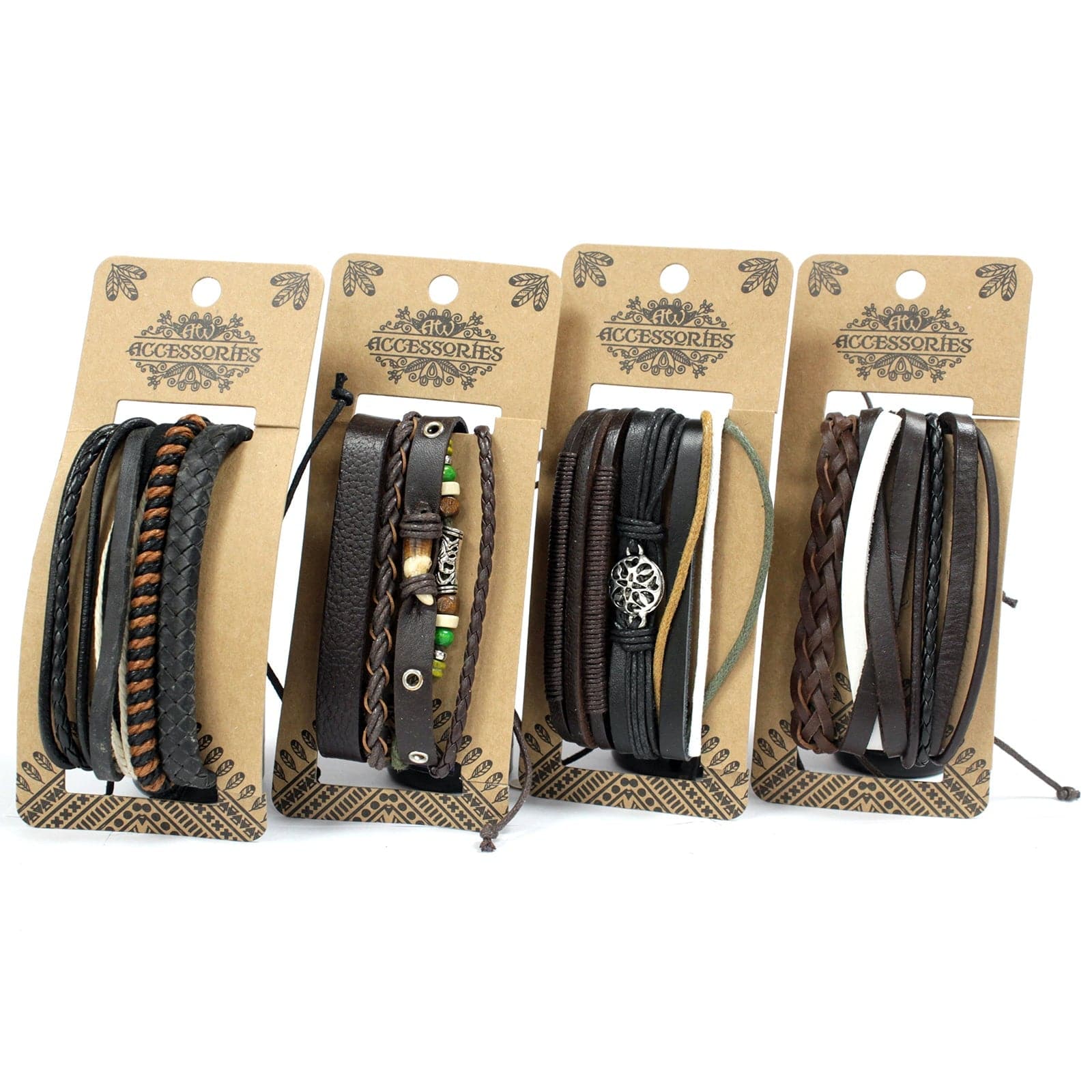 Mens Bracelet Sets - Dark & Handsome (asst) - best price from Maltashopper.com MBS-04