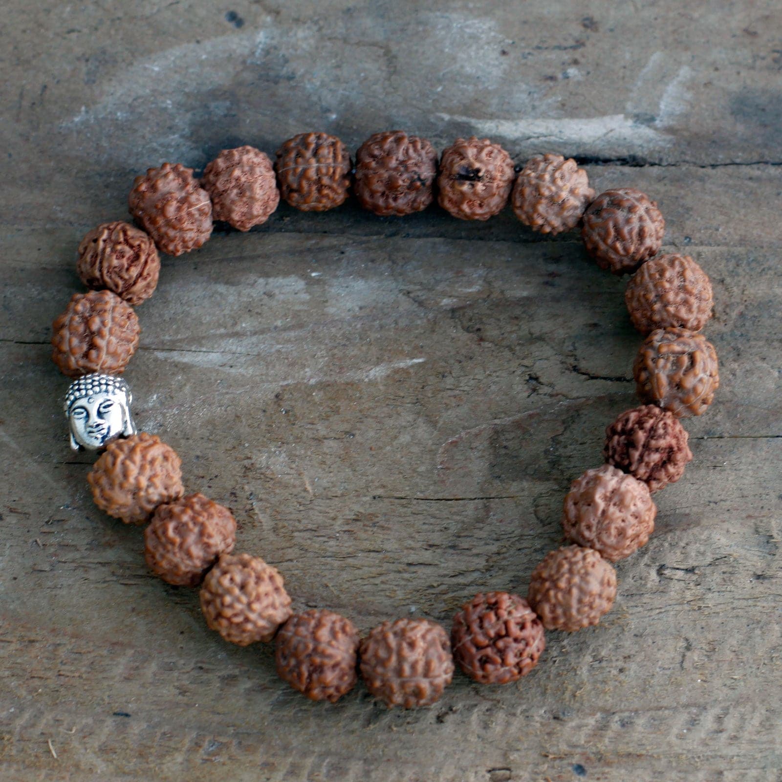 Rudraksha Buddah Bangle Mala - Brown - best price from Maltashopper.com RUDR-05