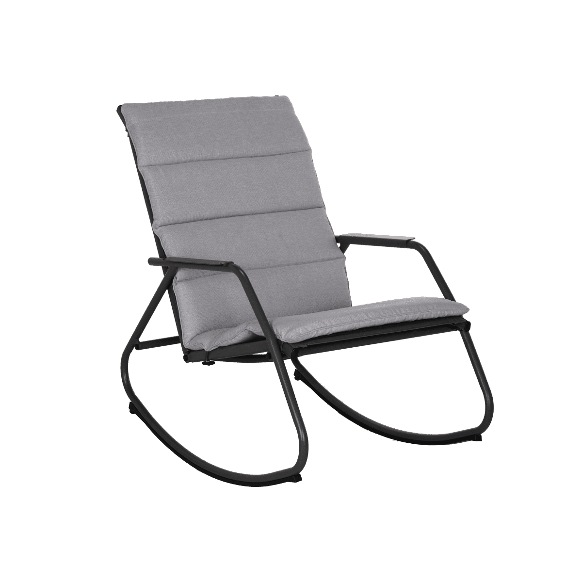 LYCO NATERIAL - rocking chair, anthracite steel - Premium Sun Loungers and Armchairs from Bricocenter - Just €150.99! Shop now at Maltashopper.com