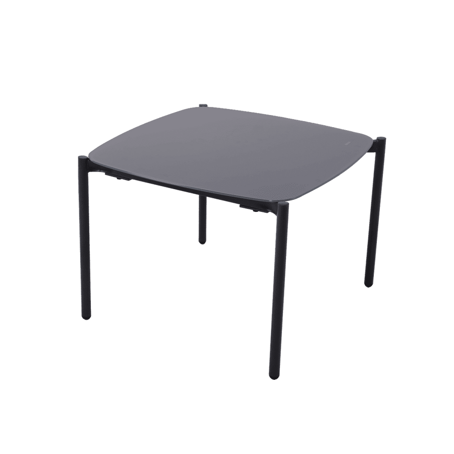 Bricocenter COFFEE SET 2 Seats naterial, 2 aluminum armchairs and table with anthracite glass top